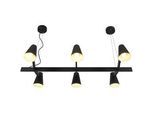 It's about Romi Hängeleuchte , Schwarz , Metall , rechteckig , 26x67x120 cm , schwenkbar, verstellbare Spotlights, Flexarm, beliebig kürzbar , Lampen & Leuchten, Innenbeleuchtung, Hängeleuchten, Pendelleuchten