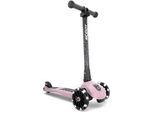 Scoot and Ride Kinderscooter , Rosa, Schwarz , Metall, Kunststoff , 24x72x55 cm , EN 71 , Hinterrad-Reibungsbremse, Aluminium-Rahmen, höhenverstellbarer Lenker, Anti-Überschlag-Vorrichtung, Räder mit LED-Licht, faltbarer Lenker , Freizeit & Co, Gartenspielzeug, Scooter