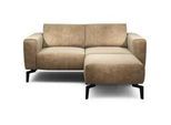 Sensoo Zweisitzer inkl. Hocker , Sandfarben , Textil , 180x86x86-94 cm , Stoffauswahl, Armteil links, Armteil rechts , Wohnzimmer, Sofas & Couches, Sofas, Textilsofas