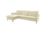Livetastic Ecksofa , Creme , Leder , Echtleder , Nappaleder , L-Form , 263x179 cm , Made in Eu , Hocker erhältlich, Armteil links, Armteil rechts , Wohnzimmer, Sofas & Couches, Sofas, Ledersofas