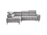 Stylife Ecksofa , Grau , Textil , Ottomane links, L-Form , 261x191 cm , Typenauswahl, Stoffauswahl, seitenverkehrt erhältlich, Hocker erhältlich, Rücken echt , Wohnzimmer, Sofas & Couches, Wohnlandschaften, Ecksofas
