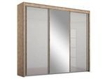 Cantus Schwebetürenschrank , Grau, Eiche San Remo , Holzwerkstoff , 3 Fächer , 225x197x65 cm , Blauer Engel, Goldenes M, Made in Germany , in verschiedenen Größen erhältlich, in verschiedenen Holzdekoren erhältlich , Schlafzimmer, Komplette Schlafzimmer und Serien, Schlafzimmerserien