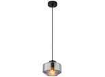 Globo Hängeleuchte , Schwarz , Metall, Glas , 120 cm , höhenverstellbar , Lampen & Leuchten, Innenbeleuchtung, Hängeleuchten, Pendelleuchten