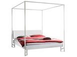 Hasena Himmelbett , Weiß , Holzwerkstoff , 160x200 cm , gepolstertes Kopfteil, in verschiedenen Holzdekoren erhältlich, in verschiedenen Größen erhältlich , Schlafzimmer, Komplette Schlafzimmer und Serien, Schlafzimmerserien