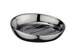 Wenko Seifenschale , Chromfarben , Keramik , 11.5x3x11.5 cm , Badaccessoires, Seifenschalen