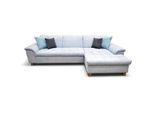 Mid.you Ecksofa , Pastellblau , Textil , Eiche , Uni , Ottomane rechts, L-Form , 279x170 cm , Made in EU, FSC Mix , Rücken echt , Wohnzimmer, Sofas & Couches, Wohnlandschaften, Ecksofas