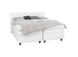 RUF Betten Boxspringbett , Weiß , Textil , H2 + H3 , 7-Zonen , 160x200 cm , Blauer Engel, Goldenes M, Made in Germany, Oeko-Tex® Standard 100 , Matratze, gepolstertes Kopfteil, in verschiedenen Größen erhältlich , Schlafzimmer, Betten, Boxspringbetten