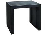 Mid.you Hocker , Schwarz , Holz , Mahagoni , vollmassiv , quadratisch , 45x43x35 cm , Wohnzimmer, Sessel, Hocker, Sitzhocker