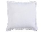 Ambiente Leinen-Zierkissen 45/45cm , Weiß , Textil , Uni , Füllung: Polyester, Vlies , 45x45 cm , Textiles Vertrauen - Oeko-Tex® , pflegeleicht , Heimtextilien, Wohntextilien, Kissen, Zierkissen