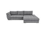 Carryhome Ecksofa , Hellgrau , Textil , Füllung: Schaumstoff , Ottomane rechts, L-Form , 306x174 cm , Stoffauswahl, Liegefunktion, seitenverkehrt erhältlich , Wohnzimmer, Sofas & Couches, Wohnlandschaften, Ecksofas