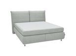 Dieter Knoll Boxspringbett , Hellgrau , Textil , H3 , 180x200 cm , gepolstertes Kopfteil, Stoffauswahl, Lederauswahl, in verschiedenen Größen erhältlich , Schlafzimmer, Betten, Boxspringbetten