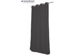 Xxxl Lärmschutzvorhang , Grau , Metall, Textil , Uni , 145x260 cm , Made in EU, Oeko-Tex® Standard 100 , beliebig kürzbar, Lärmschutz, Wärmeschutz, Leinenoptik , Heimtextilien, Vorhänge, Fertigvorhänge, Sonstige Fertigvorhänge