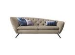 Pure Home Lifestyle Chesterfield-Sofa , Taupe , Textil , 223x84x90 cm , Goldenes M, Dgm , Typenauswahl, Fußauswahl, Lederauswahl, Stoffauswahl, seitenverkehrt erhältlich, Hocker erhältlich, Rücken echt , Wohnzimmer, Sofas & Couches, Sofas, Textilsofas