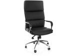 Mid.you Chefsessel , Schwarz, Silberfarben , Kunststoff, Textil , Drehkreuz , 61x134x49 cm , Wippfunktion, Sitzfläche 360° drehbar, ergonomische Rückenlehne , Büromöbel, Bürostühle, Chefsessel