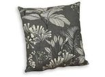 Xxxl Zierkissen , Schwarz, Dunkelgrau, Beige , Textil , Blume , Füllung: Schaumstoff, Vlies , 40x40 cm , Heimtextilien, Wohntextilien, Kissen, Zierkissen