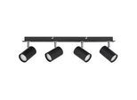 Novel Strahler , Schwarz , Metall , rechteckig , 7.5x12x55 cm , ISO 9001, Bsci , verstellbare Spotlights , Lampen & Leuchten, Innenbeleuchtung, Spots & Strahler, Deckenspots