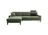 Pure Home Lifestyle Ecksofa , Olivgrün , Textil , Ottomane links, L-Form , 298x185 cm , Blauer Engel, Goldenes M, Dgm, Oeko-Tex® Standard 100 , Fußauswahl, Lederauswahl, Stoffauswahl, Armteilvarianten, Sitzqualitäten, seitenverkehrt erhältlich, Bettfunktion erhältlich, Hocker erhältlich, Rücken echt, individuell planbar , Wohnzimmer, Sofas & Couches, Wohnlandschaften, Ecksofas