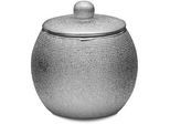 Sadena Wattedose , Silberfarben , Keramik , rund , 9.5x9.6x9.5 cm , Badaccessoires, Kosmetiktuchspender