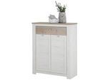 Mid.you Schuhschrank , Weiß , Kunststoff , 3 Fächer , 1 Schubladen , 98x121x38 cm , Typenauswahl , Garderobe, Schuhaufbewahrung, Schuhschränke