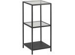 Xxxl Regal , Schwarz , Glas , 2 Fächer , 35x82.5x37 cm , Reach , Beimöbel erhältlich , Wohnzimmer, Regale, Bücherregale