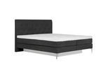 Welnova Boxspringbett , Graphitfarben , Textil , H3 , 7-Zonen , 160x200 cm , Bettkasten, gepolstertes Kopfteil, Stoffauswahl, Topper durchgehend, in verschiedenen Größen erhältlich , Schlafzimmer, Betten, Boxspringbetten