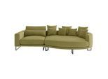 Livetastic Bigsofa , Olivgrün , Textil , Füllung: Daunen, Silikon,Silikon , 283x150 cm , Made in Eu , Rücken echt , Wohnzimmer, Sofas & Couches, Sofas, Textilsofas