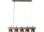 Brilliant Hängeleuchte , Schwarz , Holz, Metall , 20x115x95 cm , höhenverstellbar , Lampen & Leuchten, Leuchtenserien