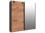 Mid.you Schwebetürenschrank , Eichefarben , Holzwerkstoff , 2 Fächer , 135x198x64 cm , BQ - Bündnis für Qualität, Made in Germany, DIN EN ISO 9001 , in verschiedenen Größen erhältlich, Schrankfront mit Spiegel , Schlafzimmer, Komplette Schlafzimmer und Serien, Schlafzimmerserien