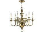 Elstead Lighting Kronleuchter , Messingfarben , Metall , 104 cm , Grüner Punkt, RoHS , Lampen & Leuchten, Innenbeleuchtung, Hängeleuchten, Kronleuchter