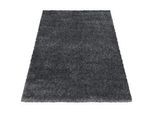Xxxl Hochflorteppich , Grau , Textil , Uni , rechteckig , 160x230 cm , Oeko-Tex® Standard 100 , für Fußbodenheizung geeignet, schmutzabweisend, für Hausstauballergiker geeignet, lichtunempfindlich, antistatisch, pflegeleicht, strapazierfähig, leicht zusammenrollbar , Teppiche Und Böden, Teppiche, Hochflorteppiche & Shaggys