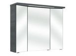 Xora Spiegelschrank , Graphitfarben , Holzwerkstoff , 6 Fächer , 90x72x20 cm , Typenauswahl , Badezimmer, Badmöbelsets & -serien, Badmöbelserien