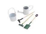 Miniatur "Gartenwerkzeuge" aus Metall, 5-teilig