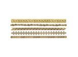 Wachsborten, gold, 24 cm, 5 Stück