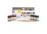 Marabu Stoffmalfarben "Grundfarben", 6x 15 ml und Pinsel