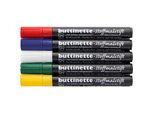 buttinette Stoffmalstifte-Set, für dunkle Stoffe, 5er-Pack