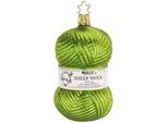 Weihnachtskugel "Wollknäuel", apfelgrün, 11 cm