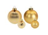 Weihnachtskugeln aus Glas, 4 cm, 6 cm, 8 cm Ø, 16 Stück