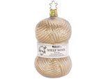 Weihnachtskugel "Wollknäuel", beige, 11 cm