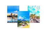 Digital-Baumwoll-Jersey-Coupon "Dinos", bunt