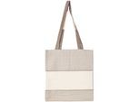 Baumwolltasche mit Aidafeld, leinengrau