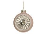 Chic Antique Rosa Weihnachtskugel aus Glas, Model 1