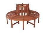 Gardenson Baumbank , Braun , Holz , Eukalyptusholz , vollmassiv , 160x91x160 cm , FSC 100% , Gartenmöbel, Gartenbänke, Gartenbänke