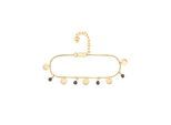 Armband CAÏ "925 Silber vergoldet Hämatit Plättchen", gelb, Armbänder, Damen, 15+4cm, Silber 925 (Sterlingsilber), glänzend, Armband