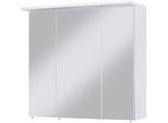 Spiegelschrank WELLTIME "Flex", weiß, B:70cm H:64cm T:20cm, Holzwerkstoff, Schränke, Spiegelschrank, Breite 70 cm, mit 3D-Spiegeleffekt