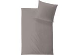 Bettwäsche HEFEL "Classic Uni in Gr. 135x200 oder 155x220 cm", grau (taupe), B/L: 135cm x 200cm, 1 Stk., 1 Stk., Lyocell, B/L: 40cm x 80cm, Lyocell, Obermaterial: 100% Lyocell (TENCEL™), Bettwäsche, Bettwäsche, Bettwäsche aus TENCEL™, unifarbene Bettwäsche mit Reißverschluss