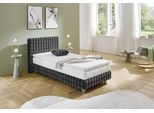 Boxbett "Sendai", grau (anthrazit), L:210cm, WESTFALIA SCHLAFKOMFORT, Komplettbetten, Fellimitat HIGHLIGHT, wahlweise Matratzen in H2,H3,H4