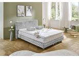 Boxbett "Sendai", grau, L:210cm, WESTFALIA SCHLAFKOMFORT, Komplettbetten, Fellimitat HIGHLIGHT, wahlweise Matratzen in H2,H3,H4