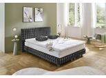 Boxbett "Sendai", grau (anthrazit), L:210cm, WESTFALIA SCHLAFKOMFORT, Komplettbetten, Fellimitat HIGHLIGHT, wahlweise Matratzen in H2,H3,H4