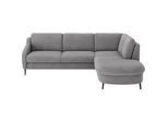 Ecksofa SIT & MORE "Soul L-Form", grau, B:257cm H:90cm T:239cm, 95% Polyester, 5% Polyamid, Sofas, wahlweise mit Bettfunktion und Bettkasten oder Schubkasten