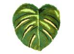 Knüpf-Formteppich "Monstera-Blatt", 55 x 57 cm